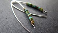 natural turquoise earrings. December birthstone jewelry in sterling silver. genuine turquoise jewellery.