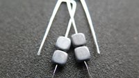small matte gold earrings. square hematite jewelry. geometric jewellery. 1 inch earrings.