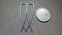 blue niobium earrings. modern hypoallergenic jewelry. nickel free earrings for sensitive ears