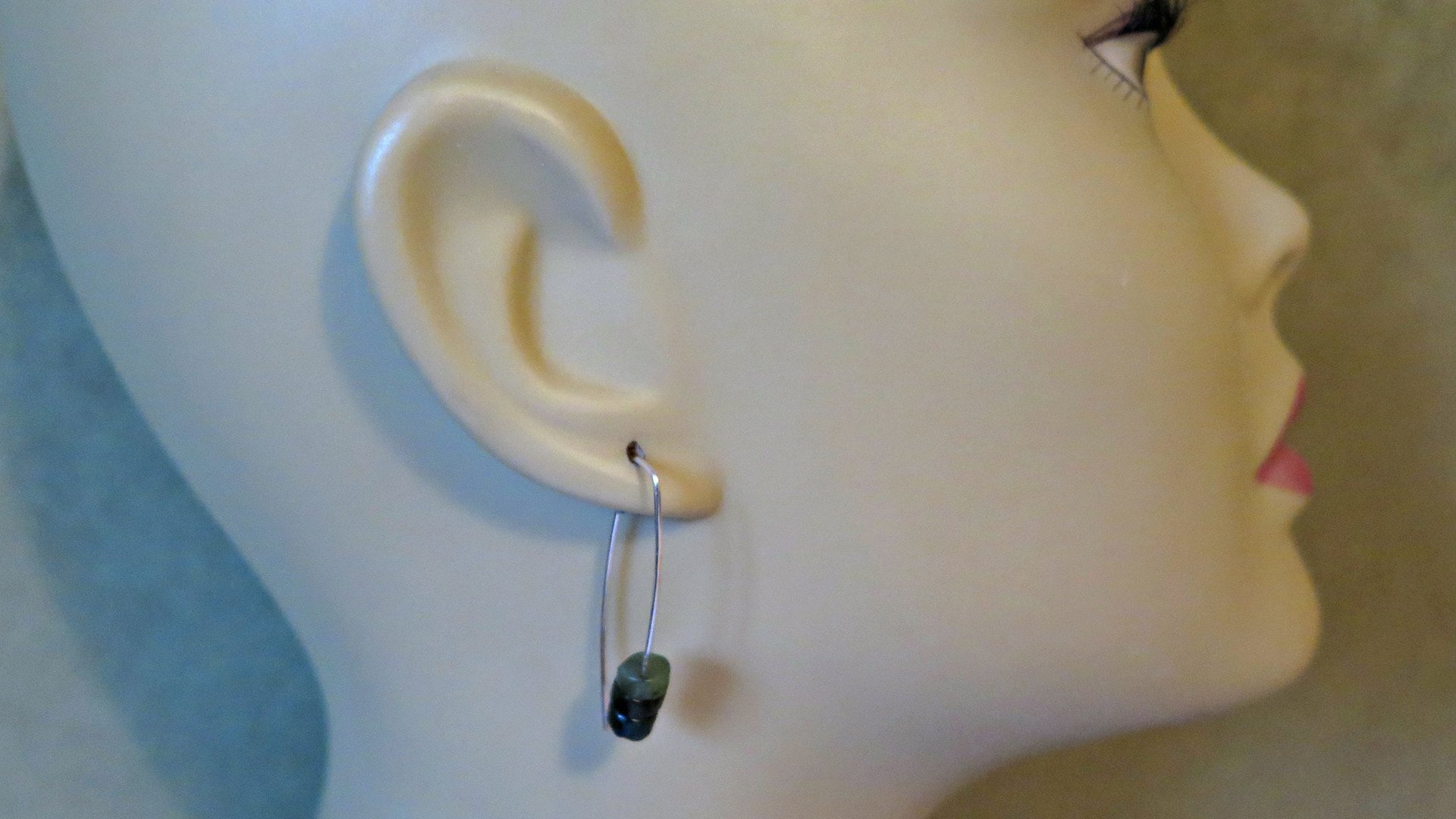 Canadian jade earrings. green jade jewelry. sterling silver jewellery.