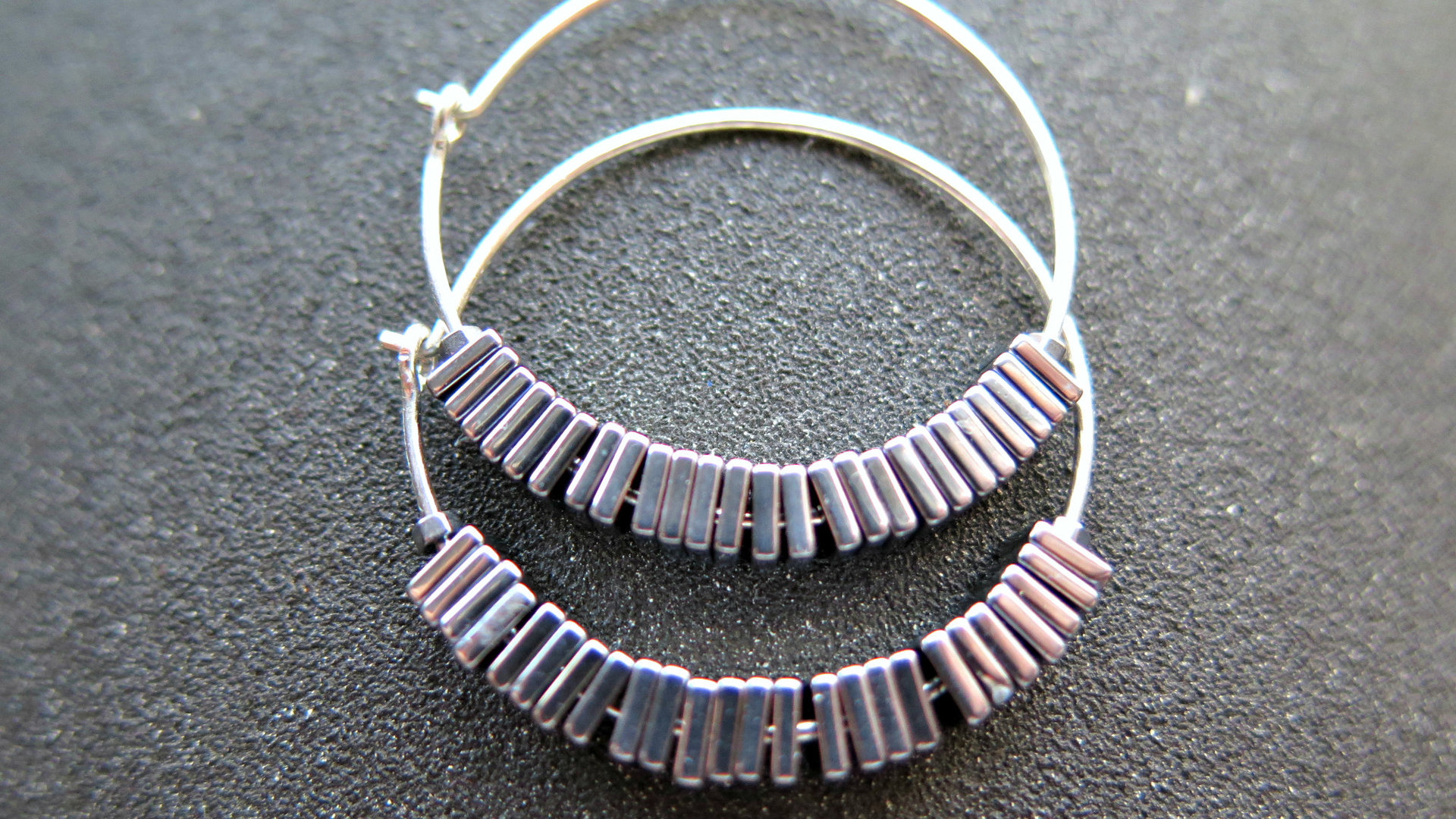 unique sterling silver hoop earrings